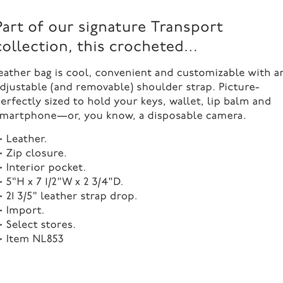 Madewell Transport Camera Bag: Crochet Leather Edition - Picture 3 of 6